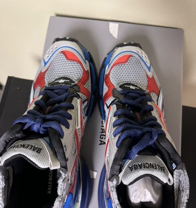 Balenciaga Low Top Runners Grey Red Blue