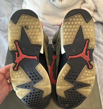 Travis Scott Jordan 6 Olive Color-way