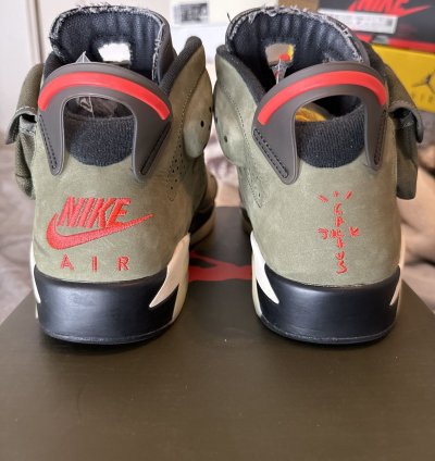 Travis Scott Jordan 6 Olive Color-way