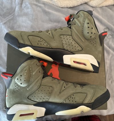 Travis Scott Jordan 6 Olive Color-way