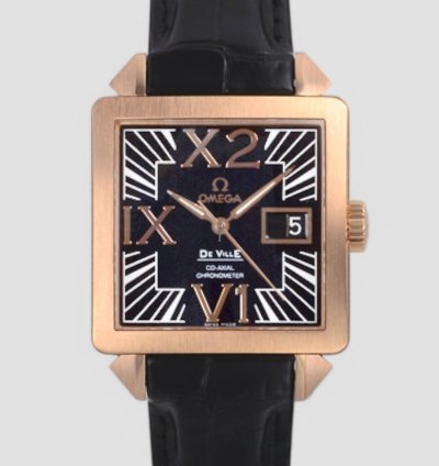 Omega De Ville X2 35mm Big Date Rose Gold Men Watch