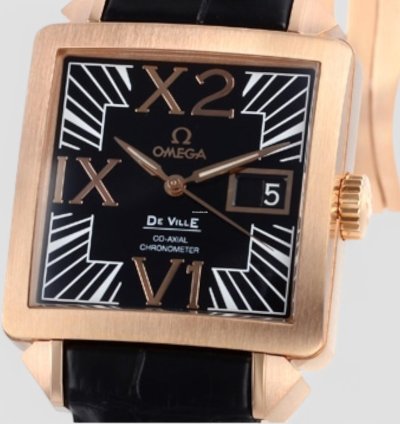 Omega De Ville X2 35mm Big Date Rose Gold Men Watch