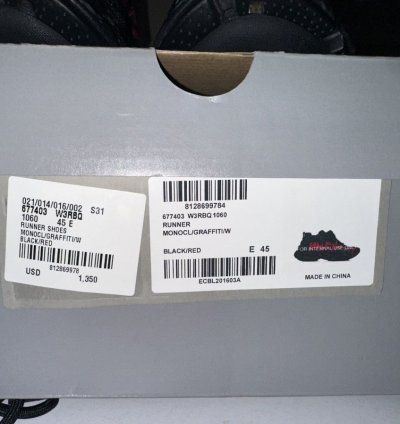 Balenciaga Men Runner Graffiti Sneaker In Black