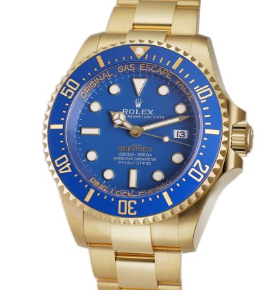 Rolex Sea-dweller Deepsea 44mm 18k Yellow Gold Blue Dial