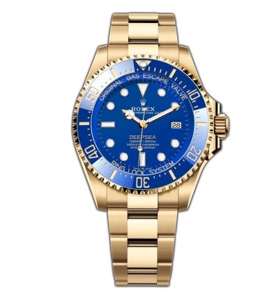 Rolex Sea-dweller Deepsea 44mm 18k Yellow Gold Blue Dial