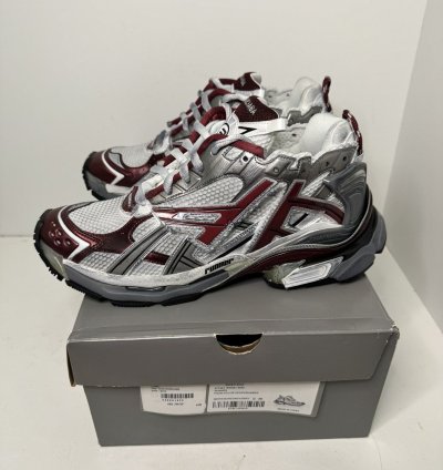 Balenciaga Men Runner Sneaker Burgundy Sz 13 Us 46 Eu
