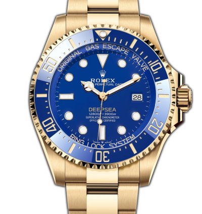 Rolex Sea-dweller Deepsea 44mm 18k Yellow Gold Blue Dial