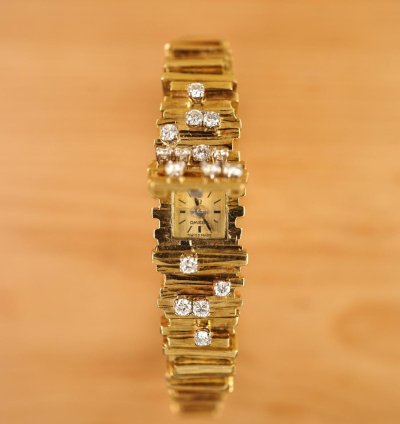 Omega Diamond-matchstick Secret Hidden Bracelet Duoplan Gilbert Albert For Ladies