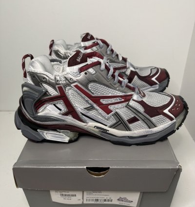 Balenciaga Men Runner Sneaker Burgundy Sz 13 Us 46 Eu