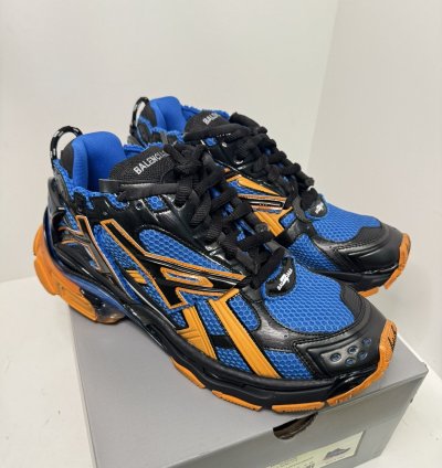 Balenciaga Men Runner Sneaker Orange Blue Sz 13 Us