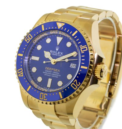 Rolex Sea-dweller Deepsea 44mm Yellow Gold Blue Dial Blue Bezel 136668lb