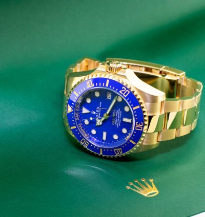 Rolex Sea-dweller Deepsea 44mm Yellow Gold Blue Dial Blue Bezel 136668lb
