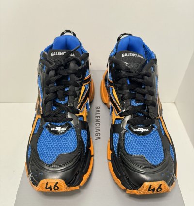 Balenciaga Men Runner Sneaker Orange Blue Sz 13 Us
