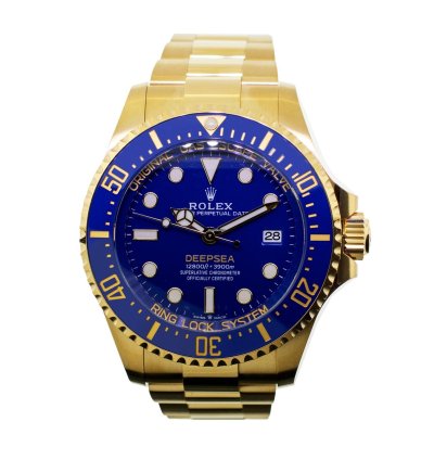 Rolex Sea-dweller Deepsea 44mm Yellow Gold Blue Dial Blue Bezel 136668lb