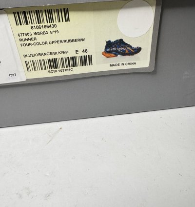 Balenciaga Men Runner Sneaker Orange Blue Sz 13 Us