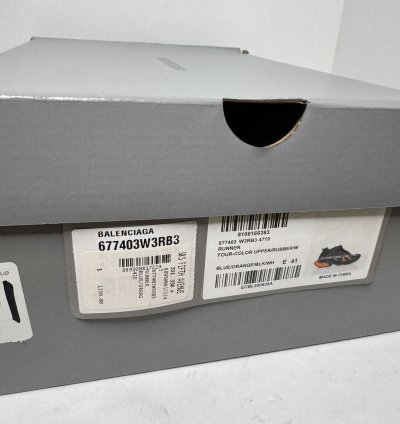 Balenciaga Men Runner Sneaker Orange Blue Sz 8 Us