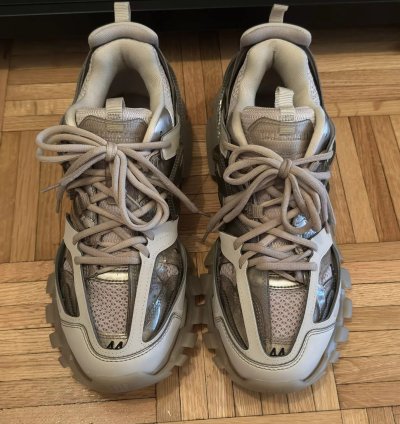 Balenciaga Men Track Tan Clear Sole Low Top Sneakers 44 11