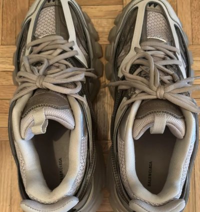 Balenciaga Men Track Tan Clear Sole Low Top Sneakers 44 11