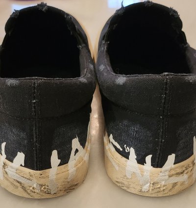 Balenciaga Paris Graffiti Distressed Slip-on