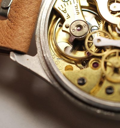 Omega Hausmann Staybrite Chronograph With Crown Return From 30s 40s Original Dial - Cronografo