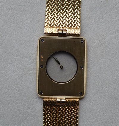 Omega La Magique Scarface The Phantom 18k Yellow Gold Diamond Blue Sapphire Bezel