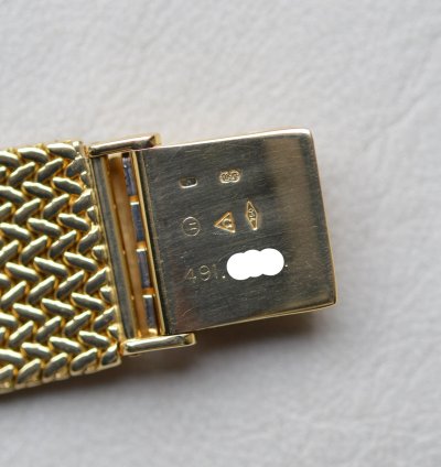 Omega La Magique Scarface The Phantom 18k Yellow Gold Diamond Blue Sapphire Bezel