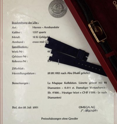 Omega La Magique Speciale Ultra-thin Transparent Scarface Diamonds Rare