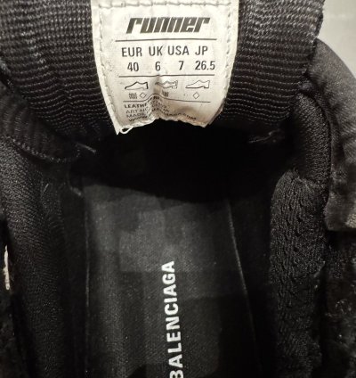 Balenciaga Runner Black Sz 40