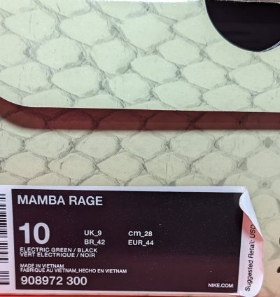 Size 10 - Nike Kobe Mamba Rage Grinch