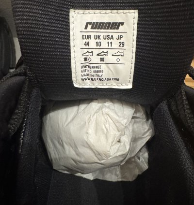 Balenciaga Runner Black Sz 44