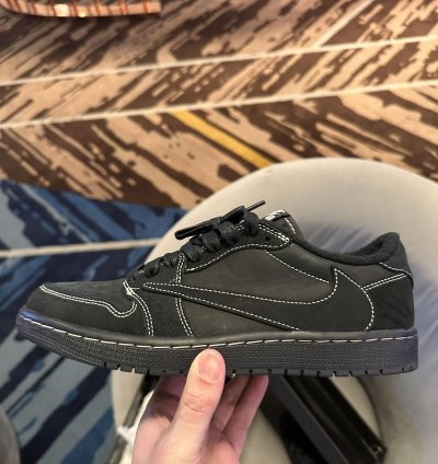 Travis Scott Nike Air Jordan 1 Low Sp Black Phantom 8 5 Us