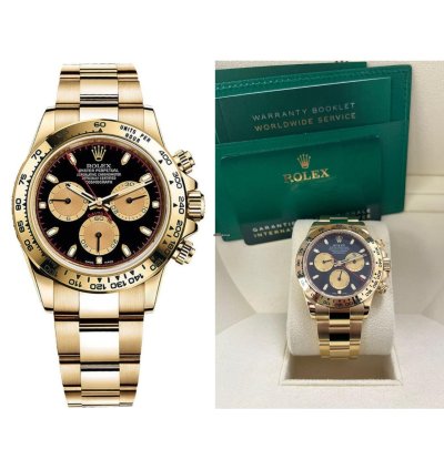 Rolex Daytona Paul Newman Yellow Gold Daytona Black Dial Yellow Subdials 116508