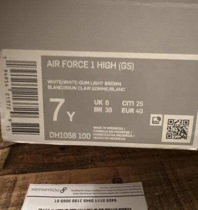 Air Force 1 High size 7y