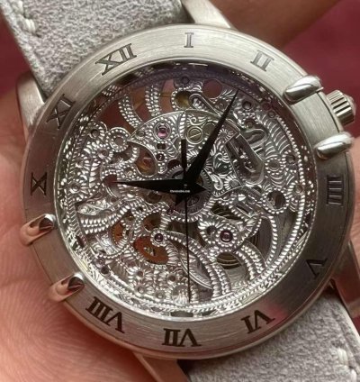 Omega Limited To 20 Pieces White Gold Hollowed Out Carved Watches 35mm 19833001