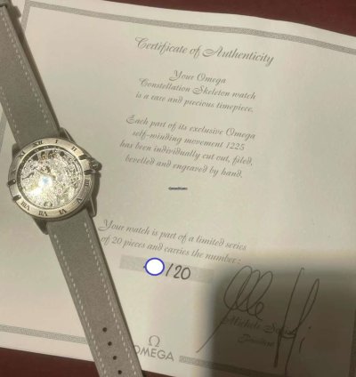 Omega Limited To 20 Pieces White Gold Hollowed Out Carved Watches 35mm 19833001