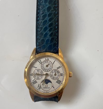 Omega Louis Brandt Calendario Perpetuo Garanzia Cinturino Correttore Originali Uniproprietario