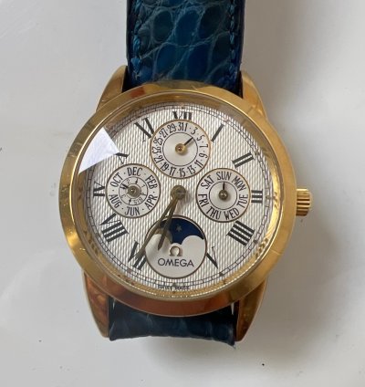 Omega Louis Brandt Calendario Perpetuo Garanzia Cinturino Correttore Originali Uniproprietario