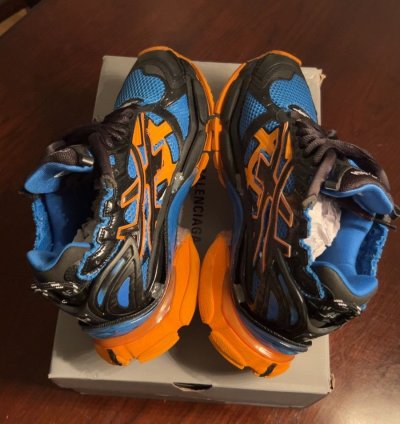 Balenciaga Runner Trainer Blue Orange Size 45 12us