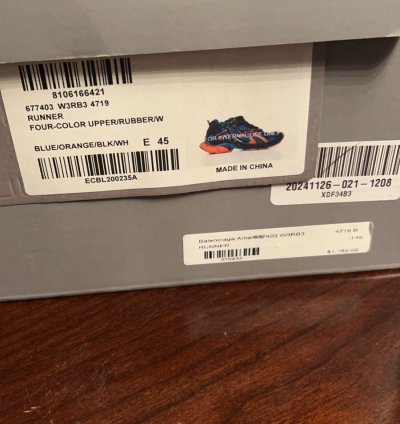 Balenciaga Runner Trainer Blue Orange Size 45 12us
