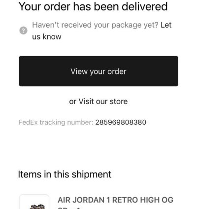 Union La Jordan 1 - Chicago Shadow