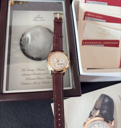 Omega Museum Limited Edition 1949 Rose Gold Manual Mechanical Watch 39mm Museum