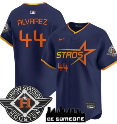 Yordan Álvarez Jersey 44 Houston Astros 2025 City Connect Vapor Premier Limited Stitched Navy