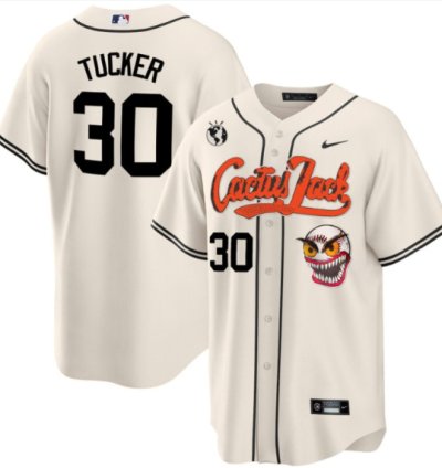 Kyle Tucker 30 Houston Astros Cactus Jack Cream Jersey