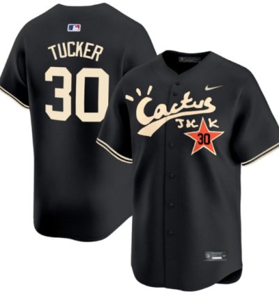Kyle Tucker 30 Houston Astros Cactus Jack Black Jersey V2
