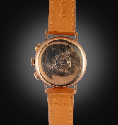 Omega Rare 1940s Chronograph 33 3 Black Glossy Radium Dia