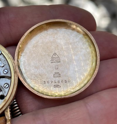 Omega Rare 1940s Chronograph 33 3 Black Glossy Radium Dia