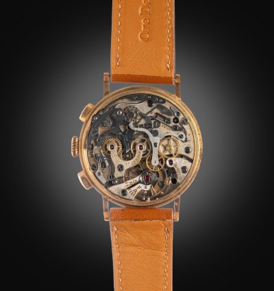 Omega Rare 1940s Chronograph 33 3 Black Glossy Radium Dia