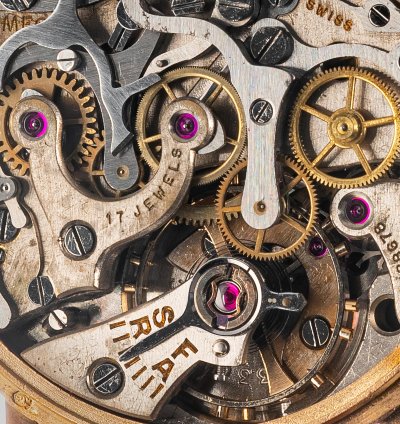 Omega Rare 1940s Chronograph 33 3 Black Glossy Radium Dia