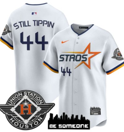 Still Tippin Jersey 44 Houston Astros 2025 City Connect Vapor Premier Limited Stitched White