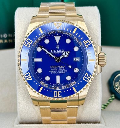Rolex Sea-dweller Deepsea Unworn 2024 Deepsea Blue Yellow Gold 136668lb-0001 Complete